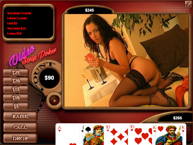 New strip poker game for PC with HQ videos. The game contains big-sized, high quality, interactive video clips
